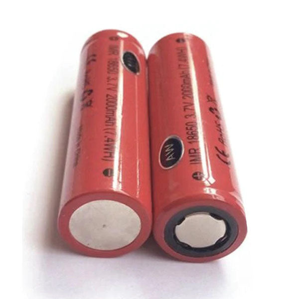 2X Aw Imr 18650 Rechargeable Batteries