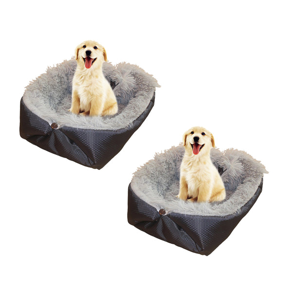 2X Black Dual Purpose Cushion Nest Cat And Dog