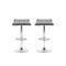 2X Fabric Bar Stools Swivel Stool Dining Chairs Gas Lift Kitchen Grey