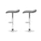 2X Fabric Bar Stools Swivel Stool Dining Chairs Gas Lift Kitchen Grey