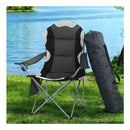 2X Folding Camping Chairs Arm Chair Portable Outdoor Beach Fishing Bbq