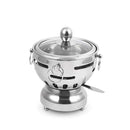 Stainless Steel Mini Asian Buffet Hot Pot With Glass Lid