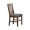 2X Wooden Frame Leatherette Dining Chairs In Solid Acacia Wood & Veneer