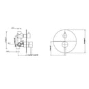 Euro Round Chrome Shower/Bath Mixer Diverter