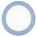 Olympia Blue And White Round Recycled Plastic Outdoor Rug And Mat