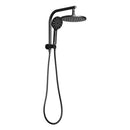 Wels Rain Shower Head Round Wall Handheld Spray Bracket Rail Black