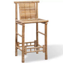 2 Pieces Bamboo Bar Stools Bamboo
