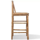 2 Pieces Bamboo Bar Stools Bamboo