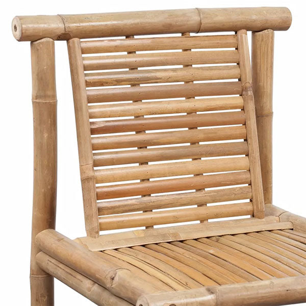 2 Pieces Bamboo Bar Stools Bamboo