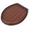 2 Pieces Brown MDF Toilet Seats with Hard Close Lids