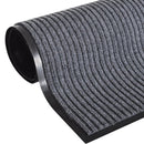 2 Pieces Grey PVC Door Mats 90x60cm