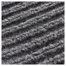2 Pieces Grey PVC Door Mats 90x60cm