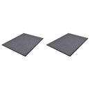 2 Pieces Grey PVC Door Mats 90x60cm