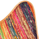 2 Pieces Multicolour Chindi Fabric Butterfly Chairs