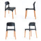 Belloch Stackable Dining Chairs (4 Pcs) - Black
