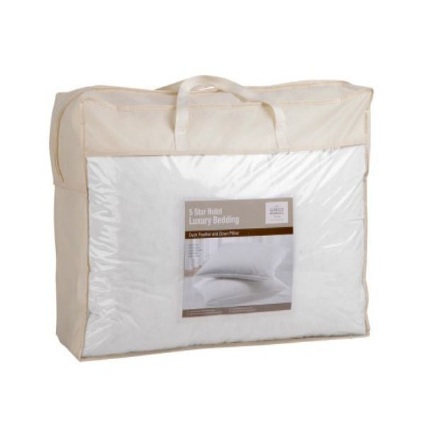 2 Pcs Duck Feathers Down Pillow with Bag