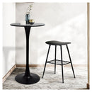2X Bar Table Pub Tables Kitchen Marble Tulip Outdoor Round Metal
