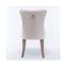 2X Velvet Dining Chairs Upholstered Tufted Kitchen Solid Wood Legs