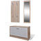 3-In-1 Wooden Shoe Cabinet Set - Oak / White