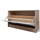 3-In-1 Wooden Shoe Cabinet Set - Oak / White