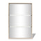 3-Layer Shoe Cabinet Mirror Oak 63 x 17 x 102.5 Cm