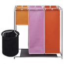 3-Section Laundry Sorter Hamper With A Washing Bin