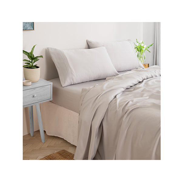 3000 Bamboo Cooling Sheet Set Ultra Soft Bedding Mid Grey King