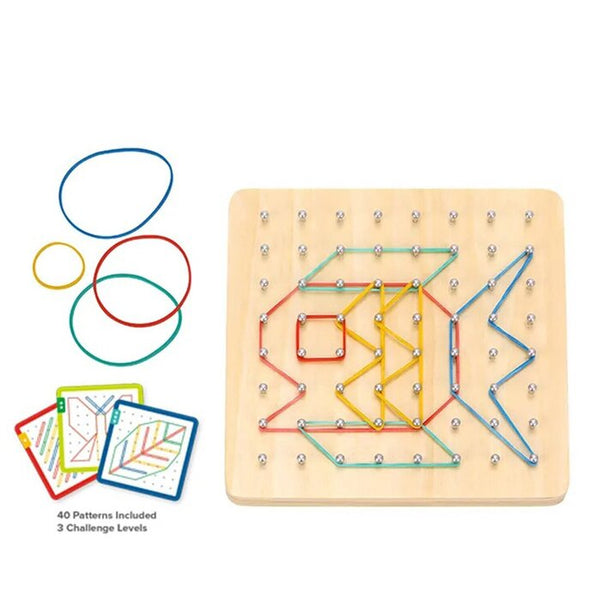 Tooky Toy Co Rubber Band Geoboard 18X18X3Cm
