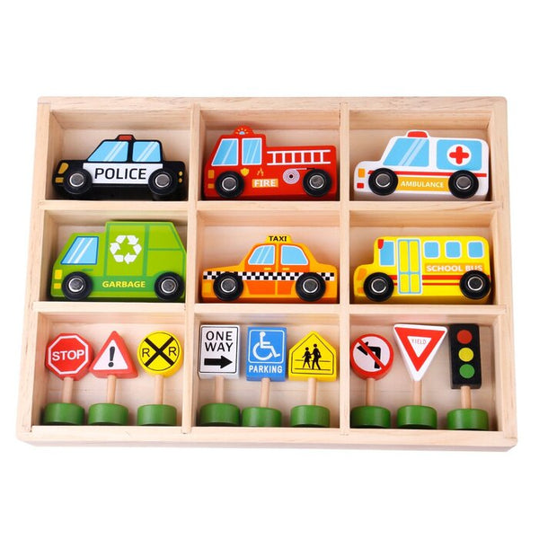 Tooky Toy Co Transportation And Street Sign Set 30X22X4Cm
