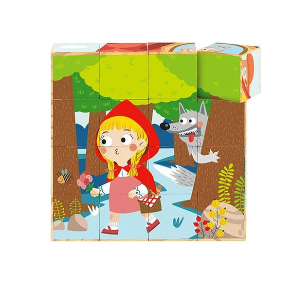 Tooky Toy Co Block Puzzle Little Red Riding Hood 14X14X4Cm
