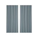 2X Blockout Curtains Blackout Window Curtain Eyelet Grey