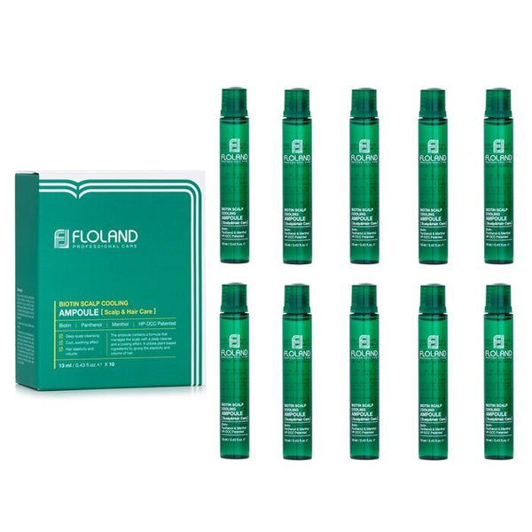 Floland Biotin Scalp Cooling Ampoule For Scalp And Hair Care 10X13Ml