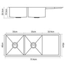 304 Stainless Steel Sink 1114 x 450mm Combo