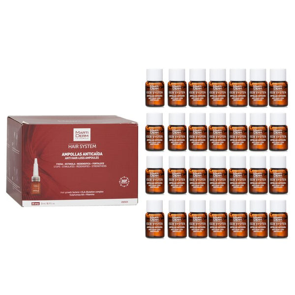 Martiderm Hair System Anti Hair Lose Ampoules 28 Ampoulesx3Ml