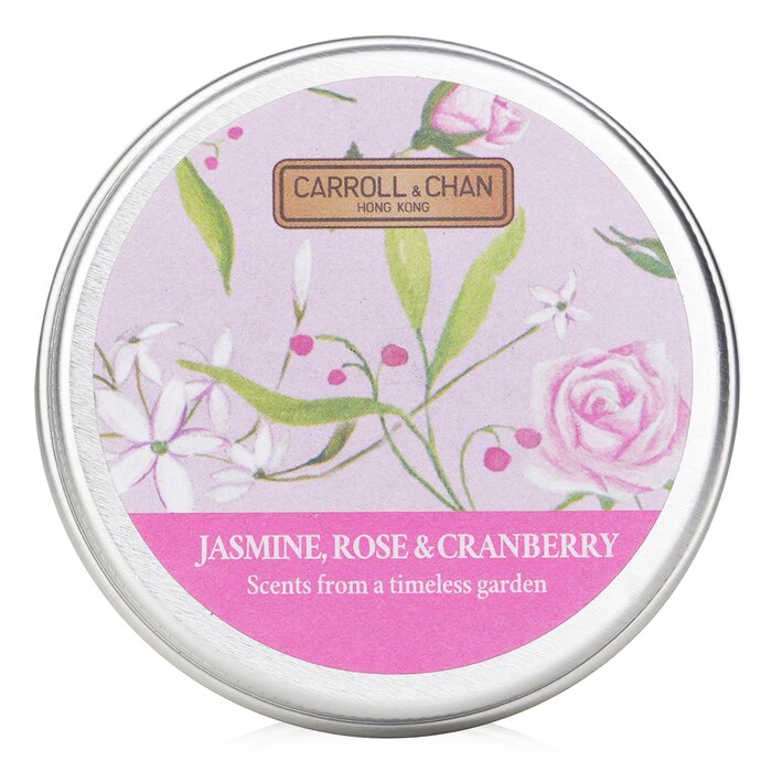 Carroll And Chan Beeswax Mini Tin Candle Jasmine Rose And Cranberry 1Pcs