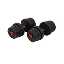 30Kg Adjustable Rubber Dumbbell Set Home Gym Exercise Weights