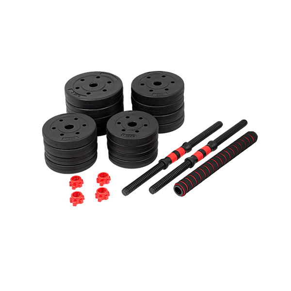 30Kg Adjustable Rubber Dumbbell Set Home Gym Exercise Weights