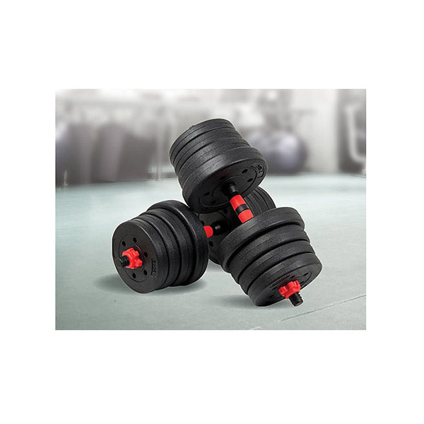 30Kg Adjustable Rubber Dumbbell Set Home Gym Exercise Weights