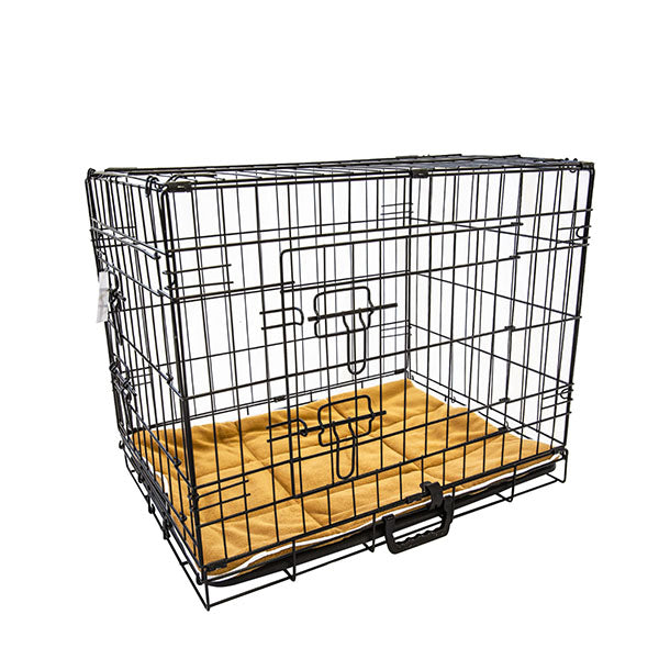 Foldable Wire Dog Cage with Tray And Cushion Mat