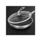 32Cm Stainless Steel Fry Pan Non Stick Interior Skillet With Glass Lid
