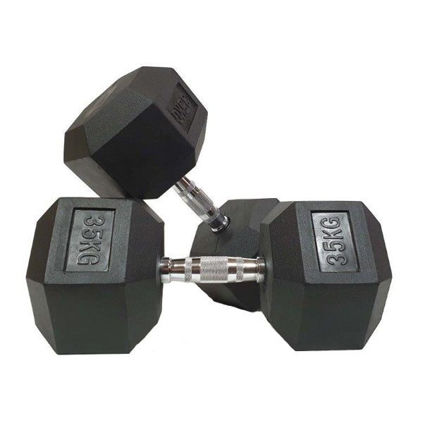 Morgan Rubber Hex Dumbbells Pair