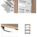 Wooden Shoe Cabinet Organizer 48 Pairs