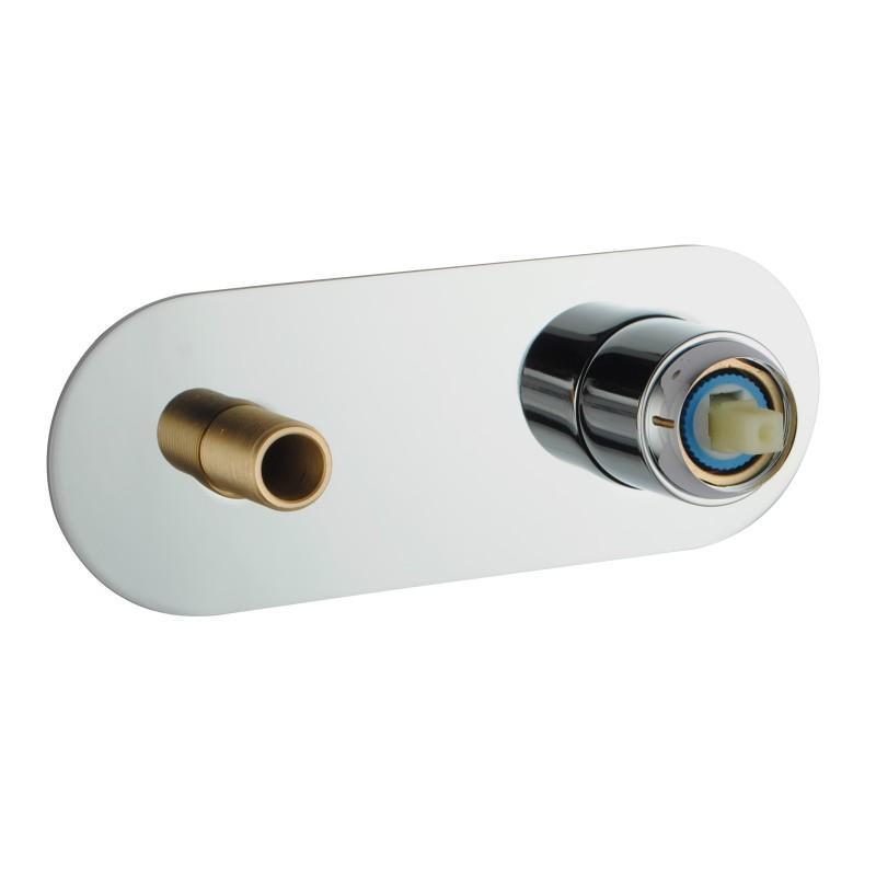Euro Round Chrome Bathtub/Basin Wall Mixer With Spout