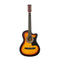 38in Sun Burst Pro Cutaway Acoustic Guitar with Bag Strings