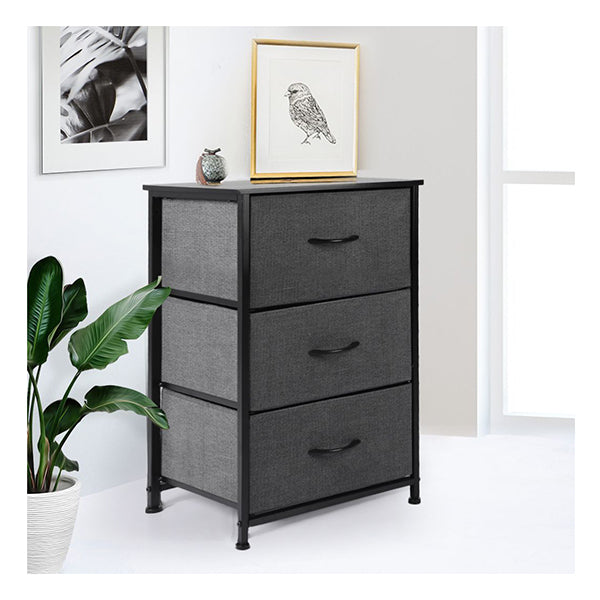 3 Drawer Tallboy Dark Grey