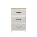 Storage Cabinet Tower Chest Of Drawers Dresser Tallboy 3 Drawer Beige