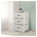 Storage Cabinet Tower Chest Of Drawers Dresser Tallboy 3 Drawer Beige