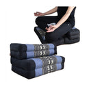 3 Fold Zafu Meditation Cushion Set Blueele