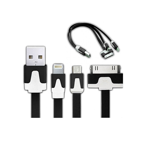 3 In1 Usb Charger Data Cable Adapter For Apple Samsung