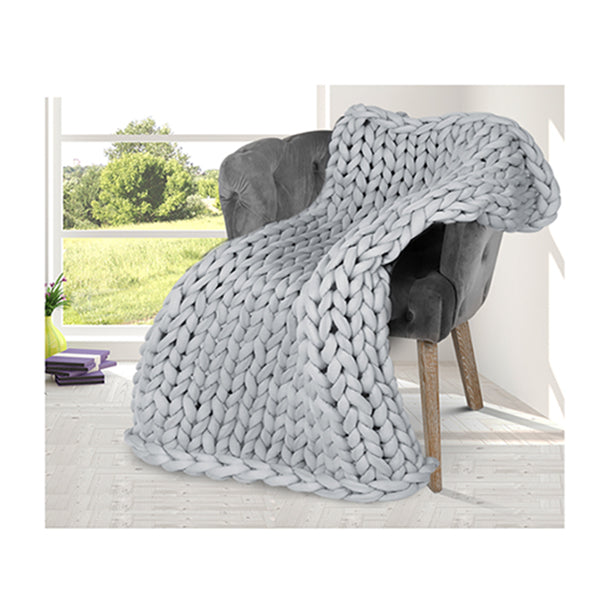 3 Kg Knitted Weighted Chunky Throw Blanket